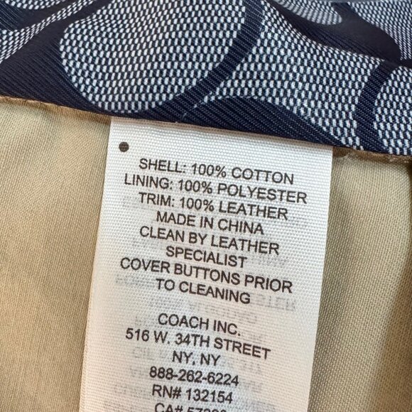 COACH Trench Raincoat Leather Trim w/ Signature Lining (LIKE NEW) - Picture 8 of 9